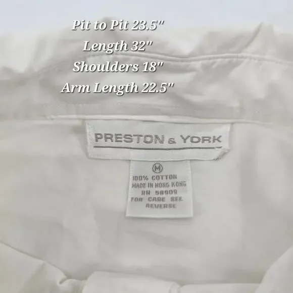 Preston & York Vintage Upcycled Embroidered Sneakers Button Down Shirt - Medium - Picture 8 of 9